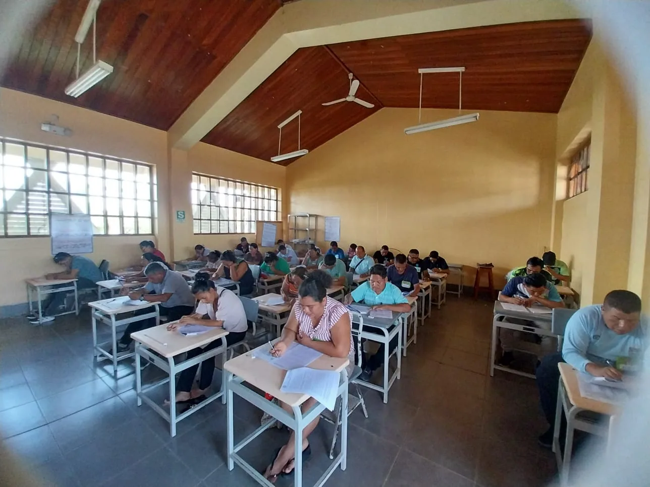Docentes de inicial desarrollando la evaluación diagnóstica